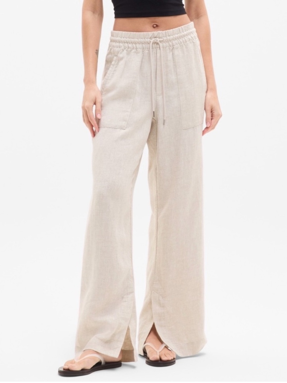 NWT Athleta Wide Leg Pants-Retreat Linen